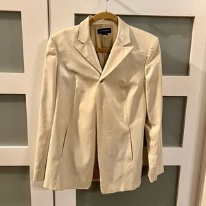 𝅺john BARLETT faux leather blazer.  Made in Italy. Size 44.